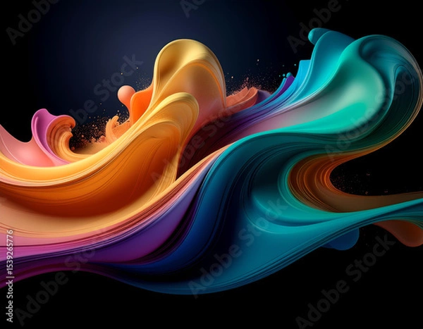 Obraz abstract background with glowing lines