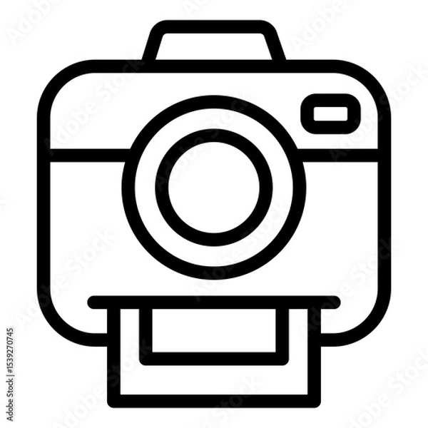 Obraz camera outline icon for travel photo activity