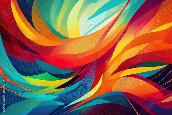 Fototapeta Modern Digital Art with Dynamic Flow and Gradient Colors