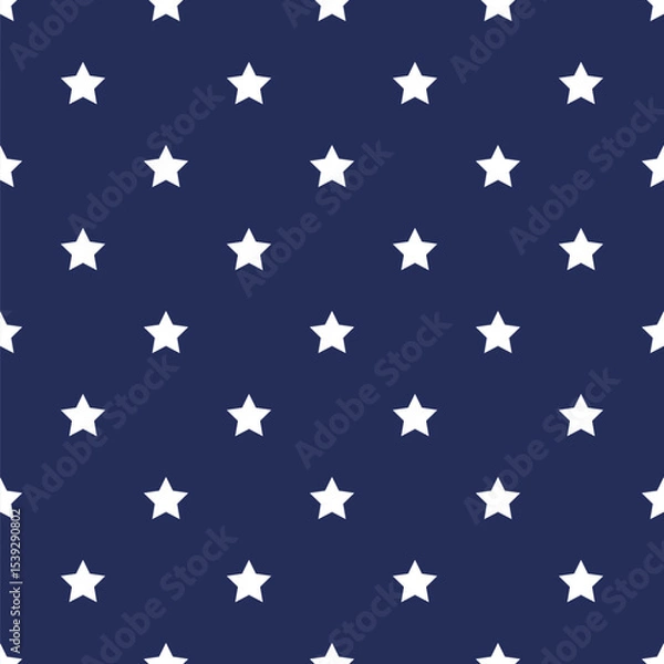 Fototapeta American stars vector seamless pattern
