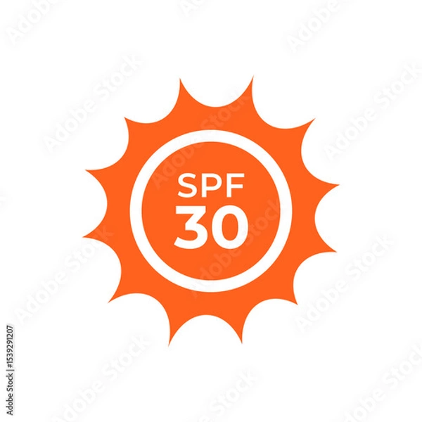 Fototapeta SPF 30 flat vector icon