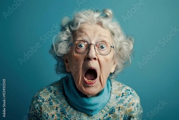 Obraz senior man screaming