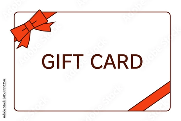 Obraz 赤色のリボン付きギフトカード