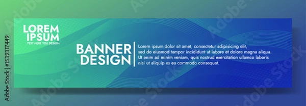 Obraz Modern banner design with a vibrant tropical sunset and ocean blend