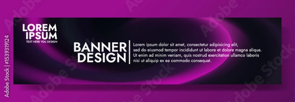 Obraz Modern banner design with a shimmering amethyst night background