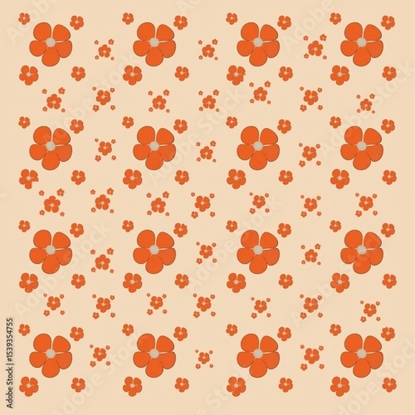 Fototapeta seamless floral pattern