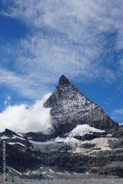 Fototapeta Matterhorn view from Matterhorn Glacier Trail in Switzerland	
