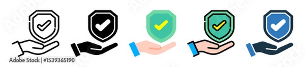 Fototapeta Protect icon multiple style 