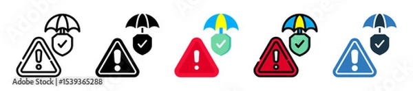 Fototapeta Mitigation icon multiple style 