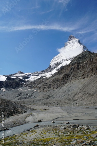 Fototapeta Matterhorn view from Matterhorn Glacier Trail in Switzerland	

