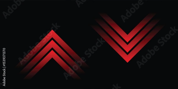 Obraz Abstract black background with diagonal red stripes. Vector illustration.
