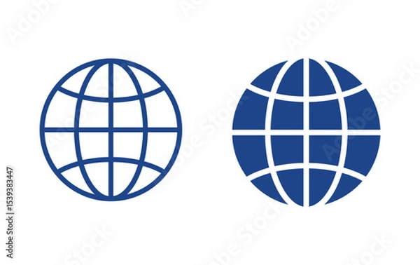 Obraz Globe icon vector, go to web icon symbols vector	
