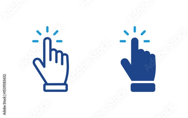 Fototapeta Hand click icon vector	