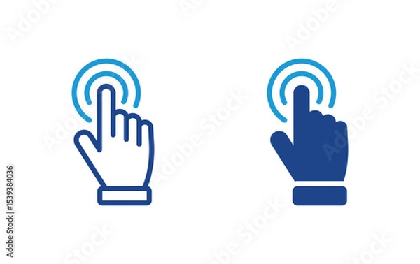 Fototapeta Hand click icon vector	