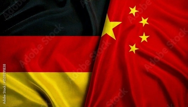 Obraz 中国とドイツの国旗。(Germany flag and china flag.)
