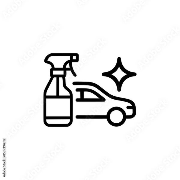 Obraz car wax outline icon or car wax label vector isolated. Best car polish icon for websites, apps, or product relate about car wax.