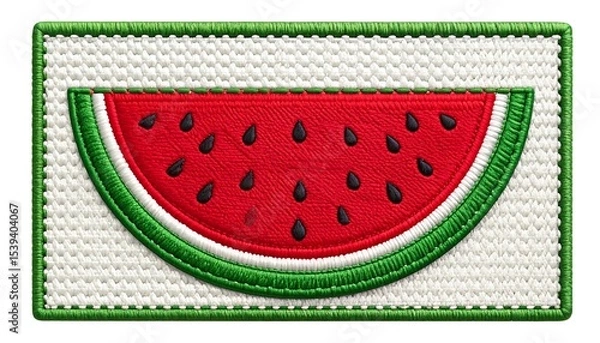 Obraz Watermelon Patch Embroidery Design.