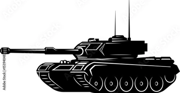 Obraz tank vector silhouette 