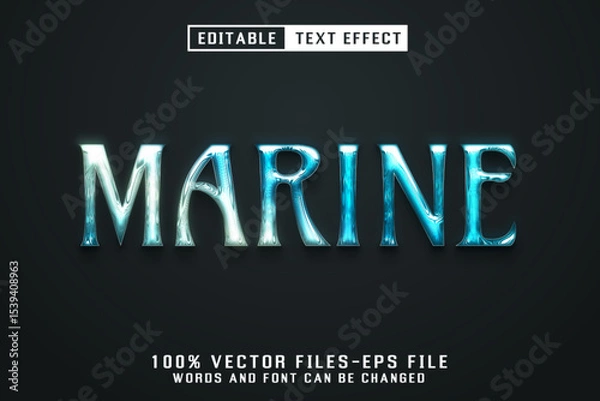 Fototapeta Marine Editable Text Effect