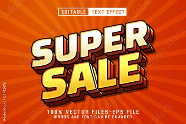 Fototapeta Super Sale 3d Text - Editable Text Effect