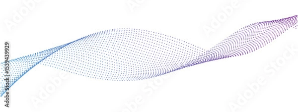 Obraz Abstract wave stripe element for design. Halftone Wave with lines created using blend tool. Curved wavy line, smooth stripe.