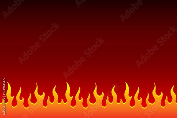 Obraz Fire background banner graphic vector illustration template
