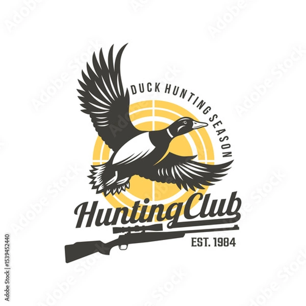 Obraz Duck Hunting Logo Design Ideas, Vector illustration
