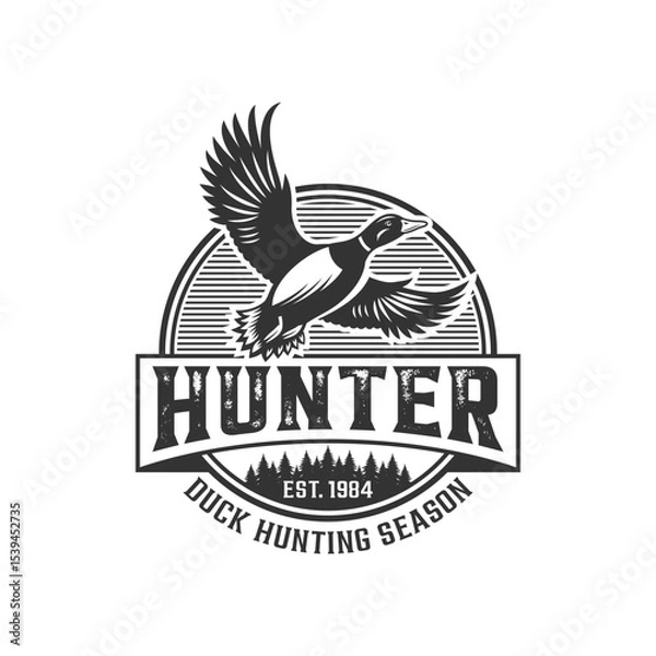 Obraz Duck Hunting Logo Design Ideas, Vector illustration