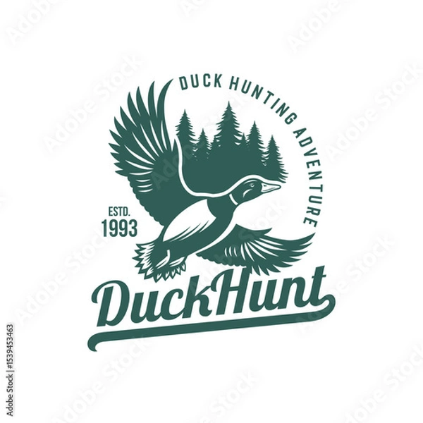 Obraz Duck Hunting Logo Design Ideas, Vector illustration