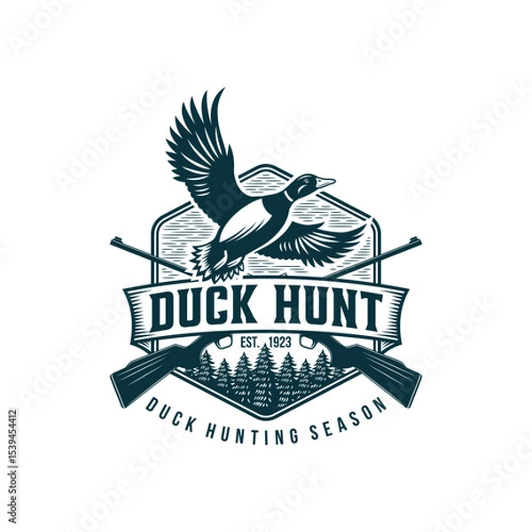 Obraz Duck Hunting Logo Design Ideas, Vector illustration
