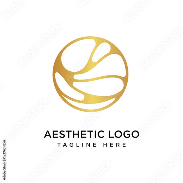 Obraz Aesthetic Circle Logo Design Graphic Vector