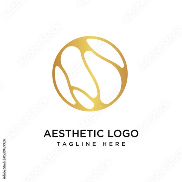 Obraz Aesthetic Circle Logo Design Graphic Vector