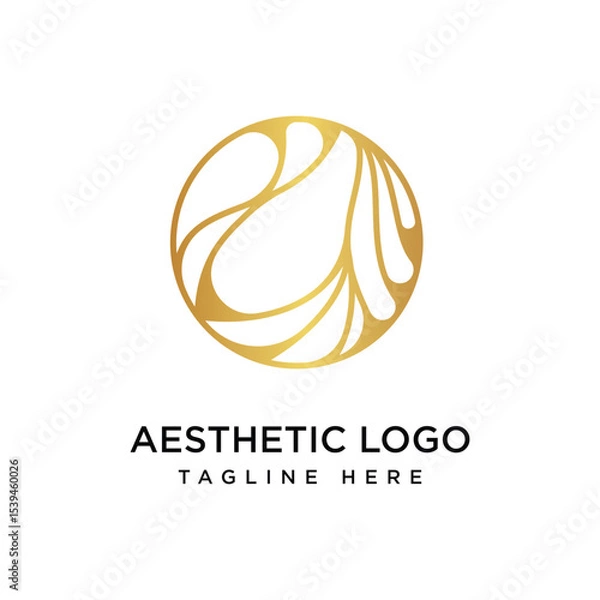 Obraz Aesthetic Circle Logo Design Graphic Vector