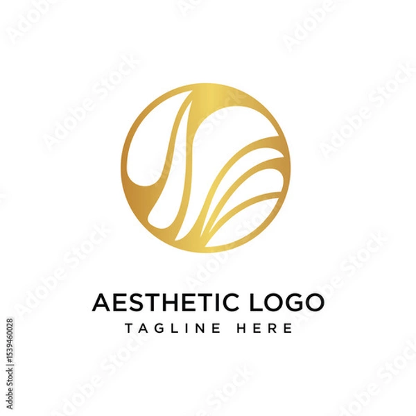 Obraz Aesthetic Circle Logo Design Graphic Vector
