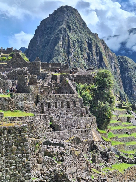 Obraz view to old Inca town of Machu Picchu in Peru