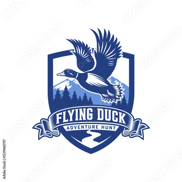 Obraz Duck Hunting Logo Design Ideas, Vector illustration