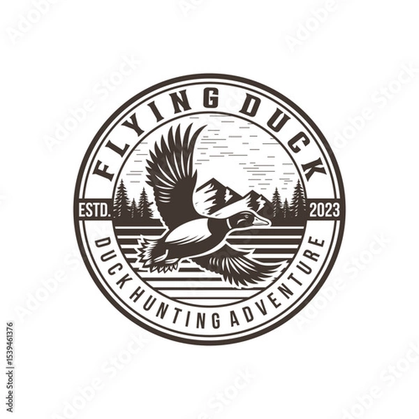 Obraz Duck Hunting Logo Design Ideas, Vector illustration