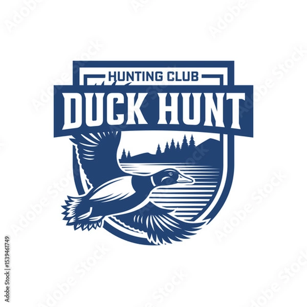 Obraz Duck Hunting Logo Design Ideas, Vector illustration