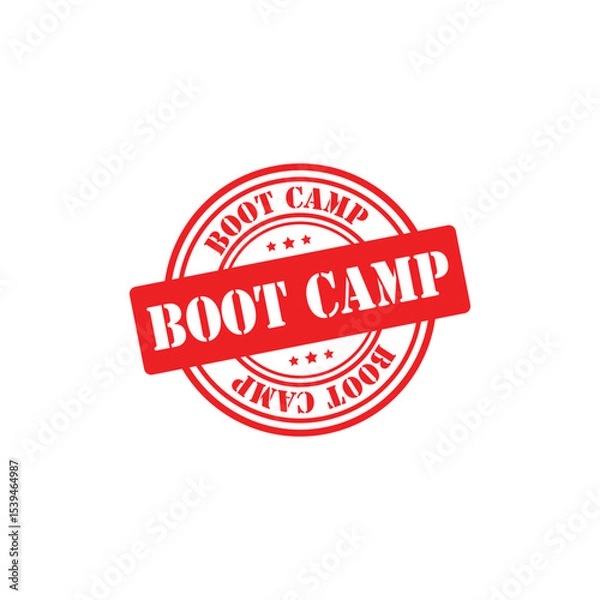Obraz Boot Camp Red Icon Symbol Vector.