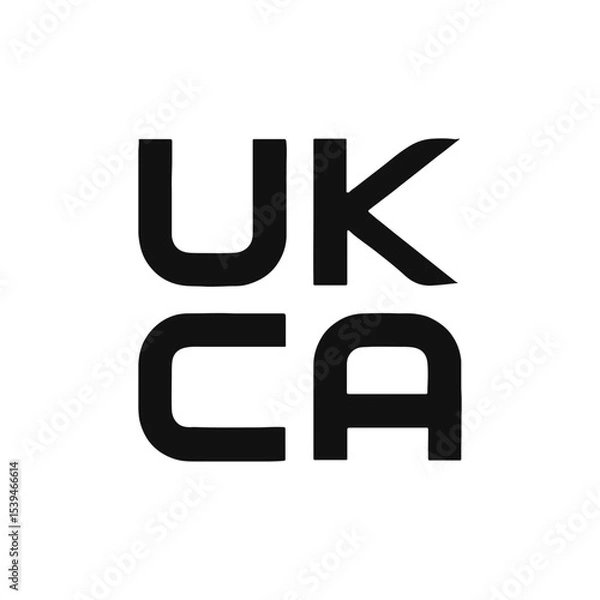 Obraz UKCA Black Icon Vector