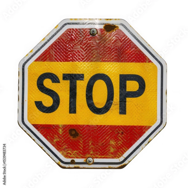Obraz Stop sign graphic element isolated on transparent background
