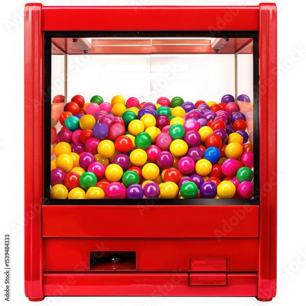 Obraz Claw machine full of balls isolated on transparent background