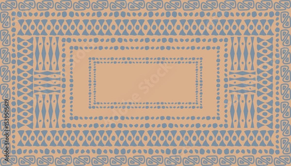 Fototapeta minimal tribal style cave art pattern which can be bg wallpaper background this tribal African style pattern gives the right tribal and African traditional colors and also have geometric form in it