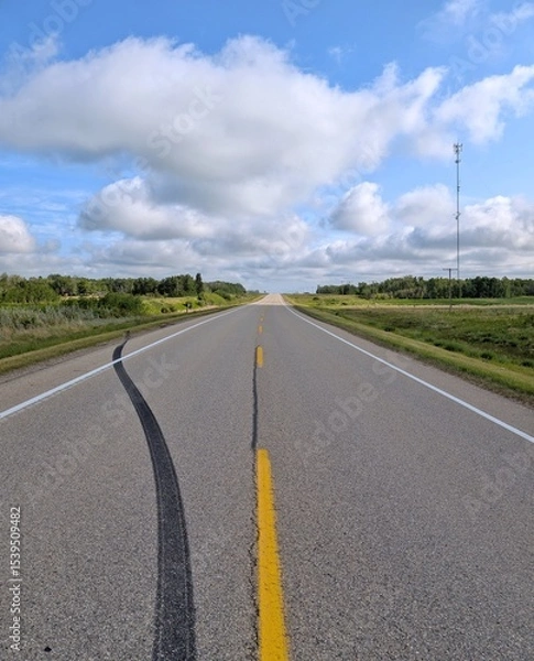 Obraz road to the sky. Wrong way treck