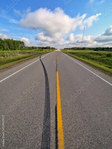 Obraz road to the sky . Wrong way track tread