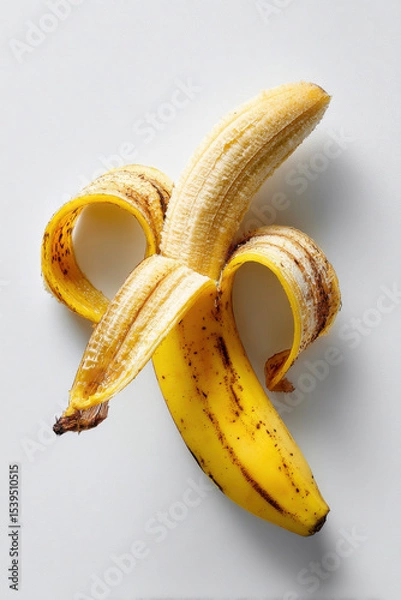 Obraz banana peel on white background