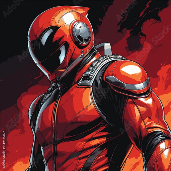 Obraz super hero costume illustration vector art