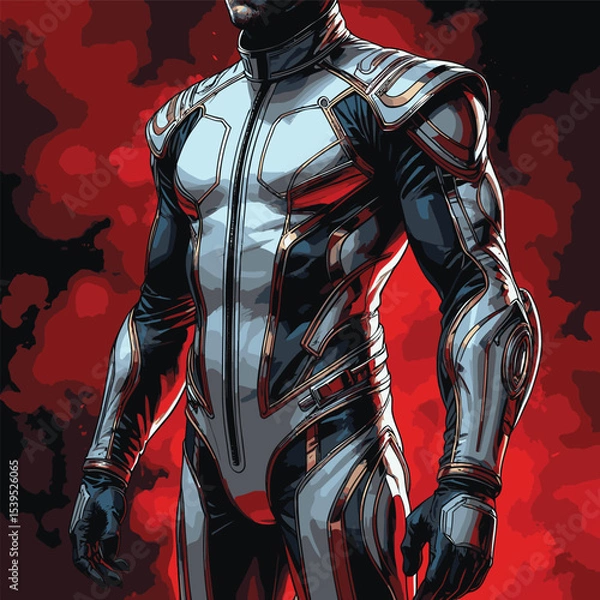 Obraz super hero costume illustration vector art