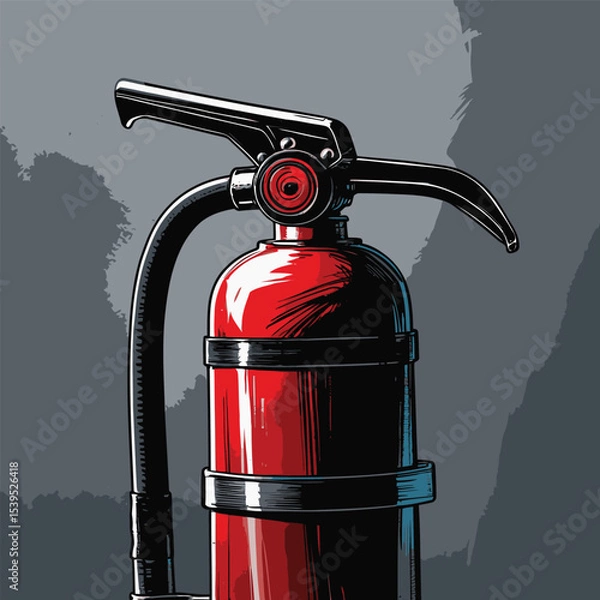 Obraz fire extinguisher vector art illustration