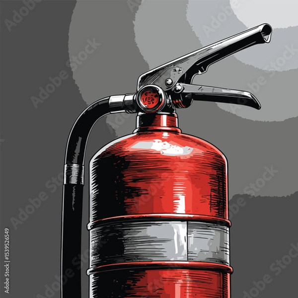 Obraz fire extinguisher vector art illustration